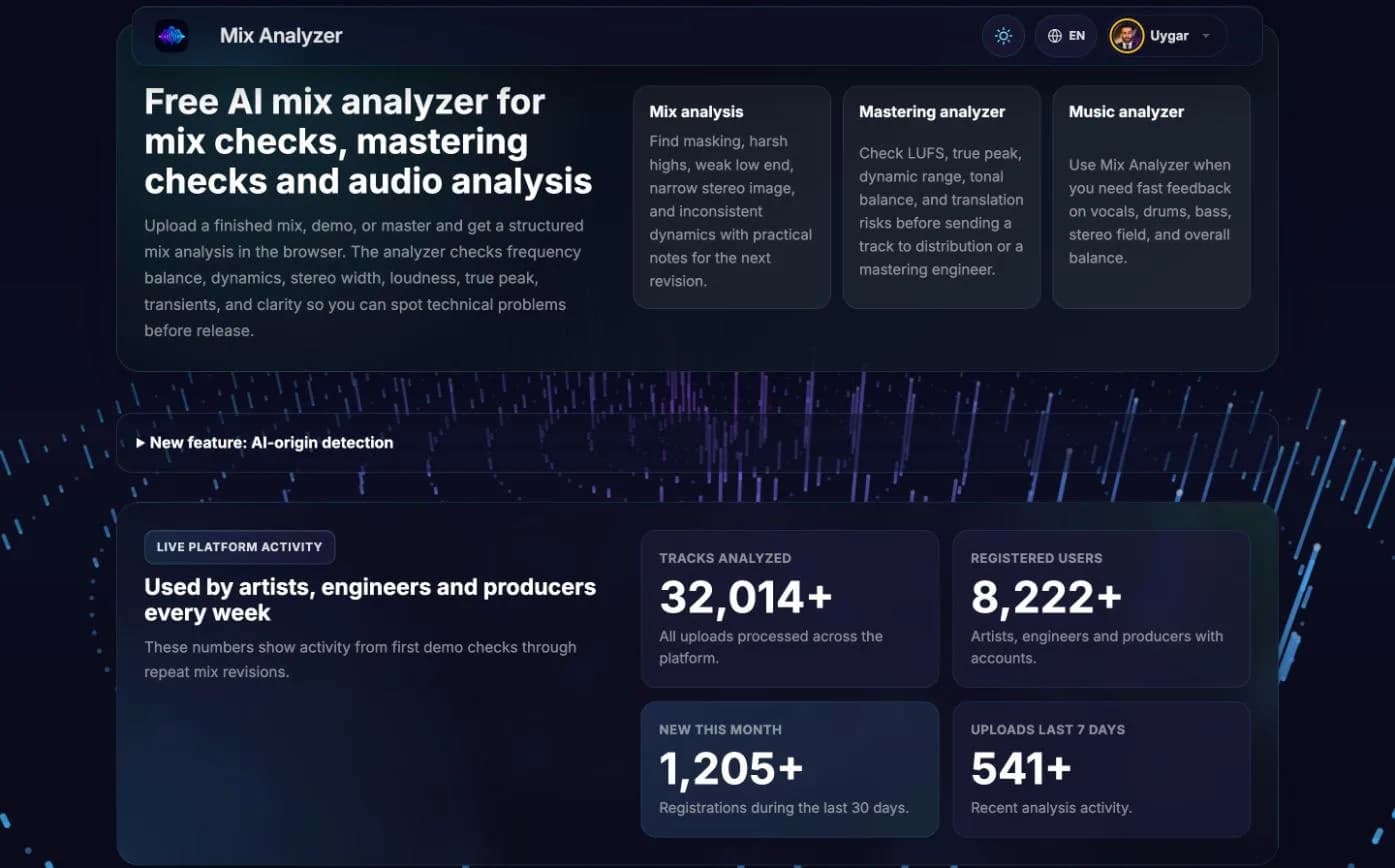 Screenshot 3 of Free AI Mix Analyzer & Online Mix Checker | Mix Analyzer