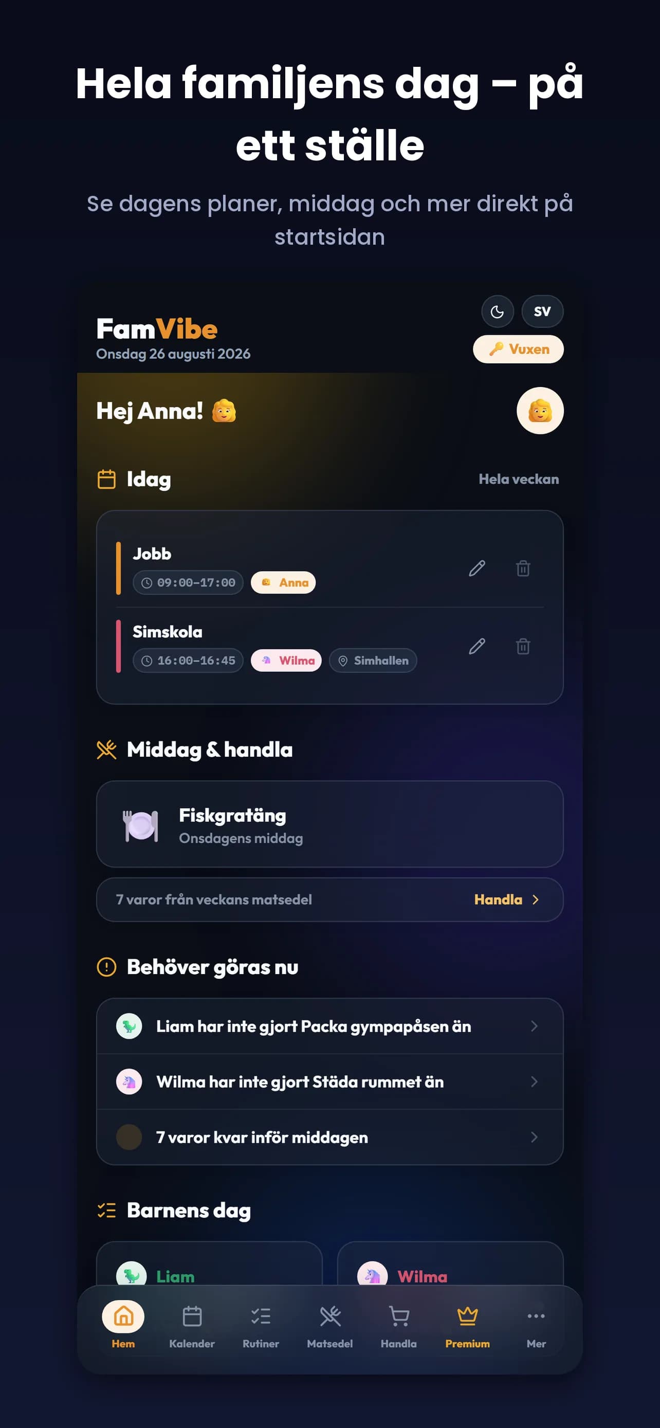 Skärmbild 1 från FamVibe