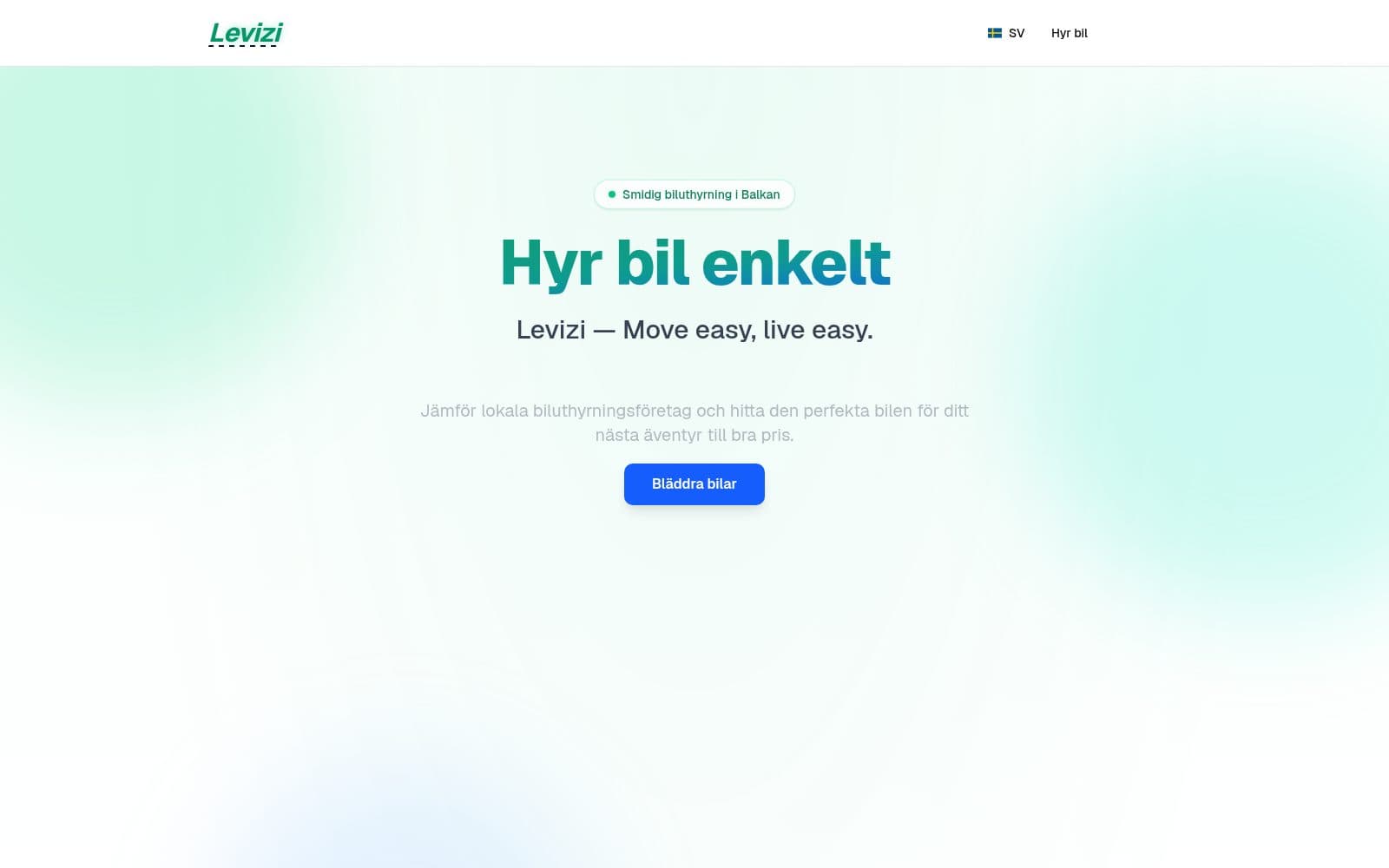 Screenshot of Car rental marketplace in Kosovo, Albania & North Makedonia | Levizi
