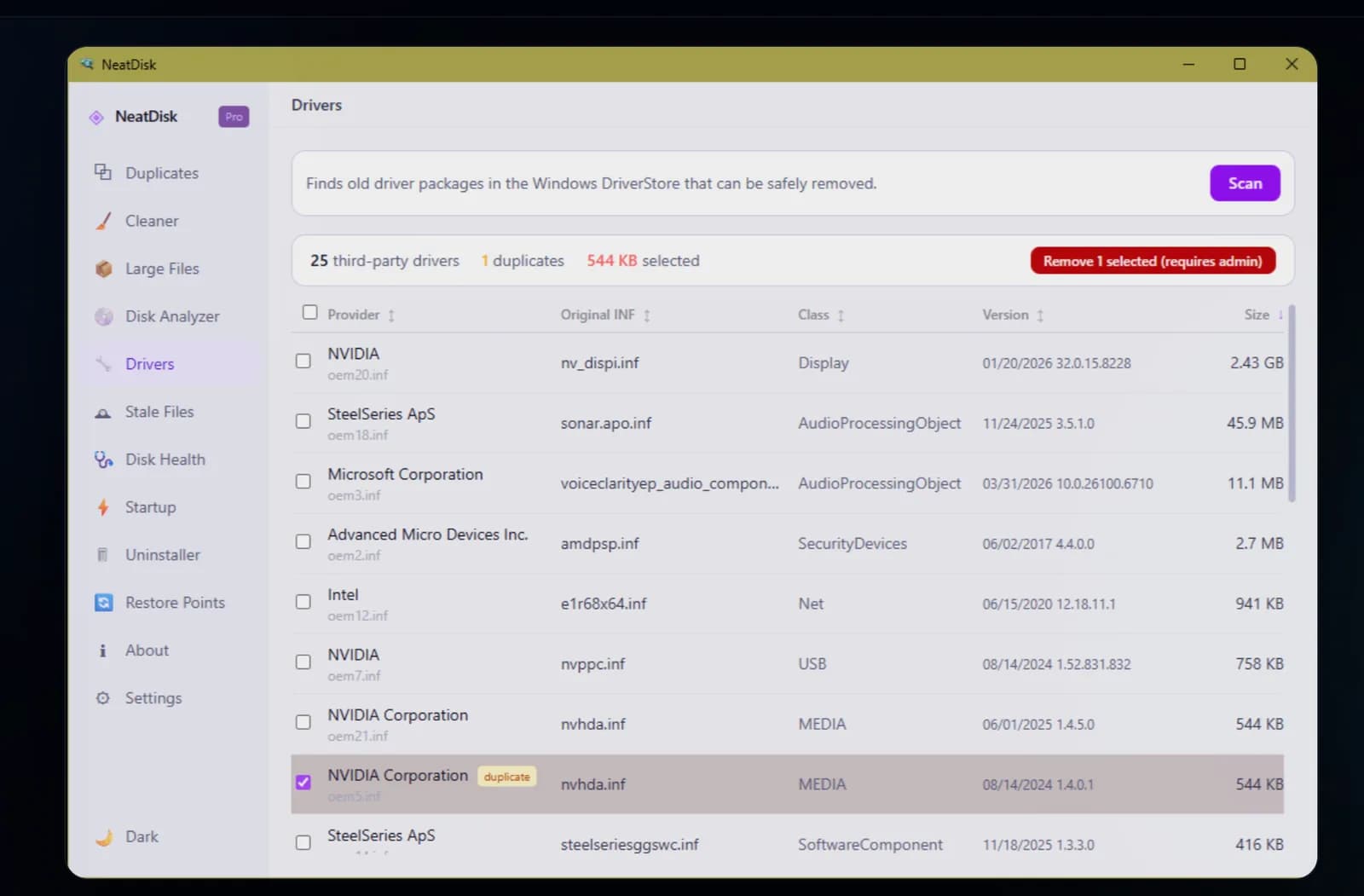 Screenshot of NeatDisk — Free Disk Cleaner & Duplicate Finder for Windows