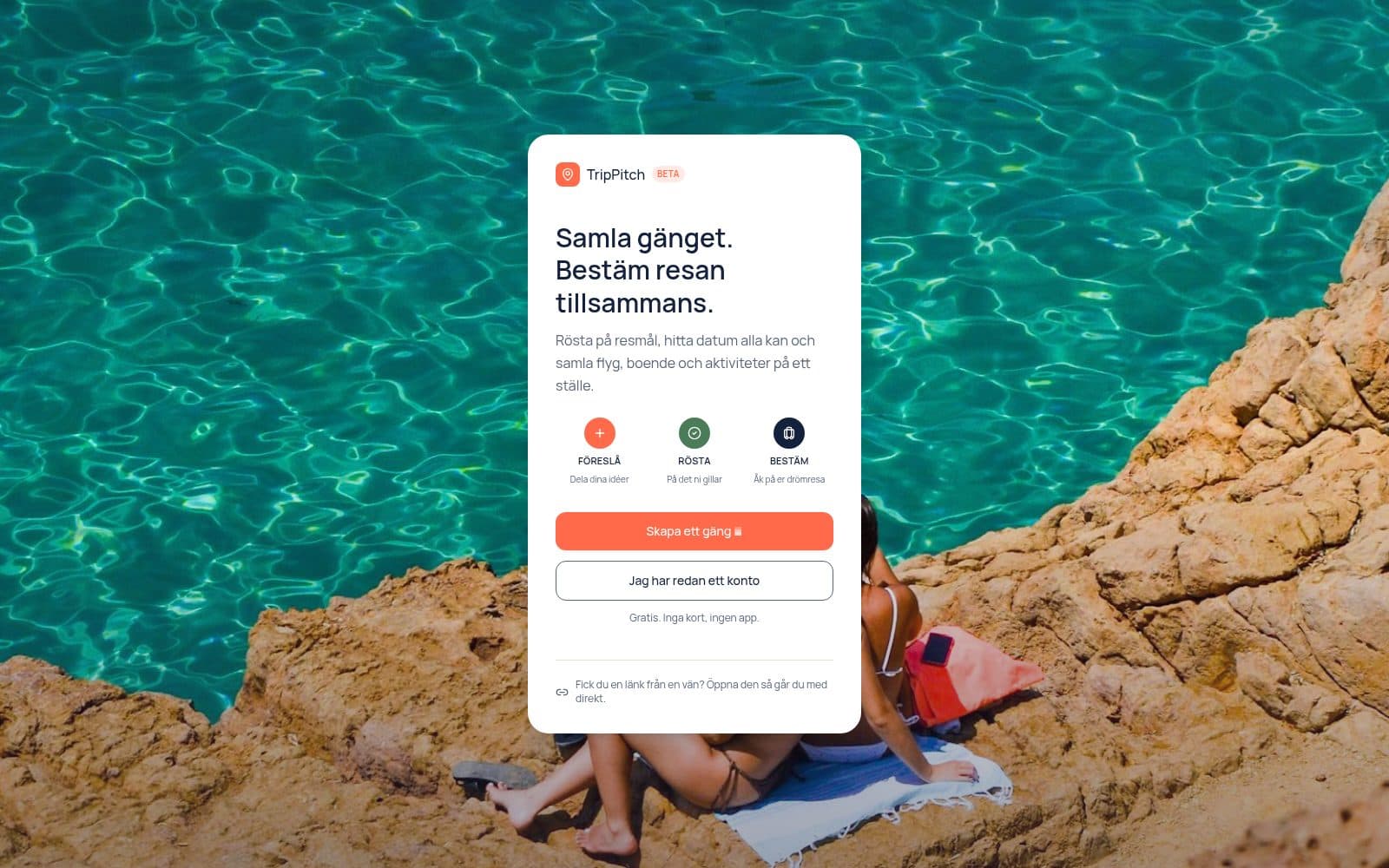 Screenshot of TripPitch – plan the trip together with your friends