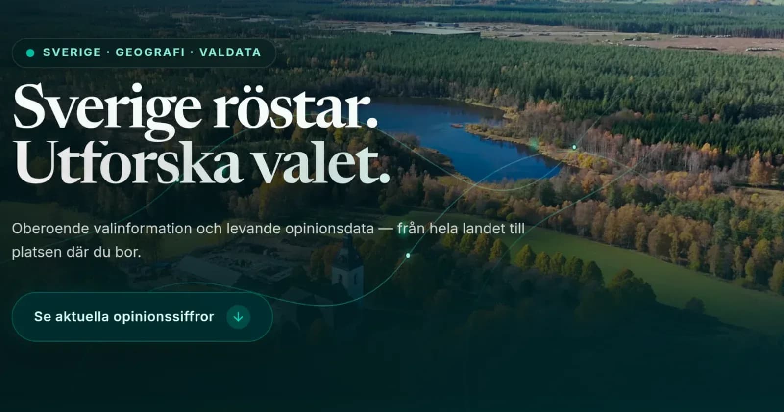 Screenshot of VALATLAS — Utforska hur Sverige röstar