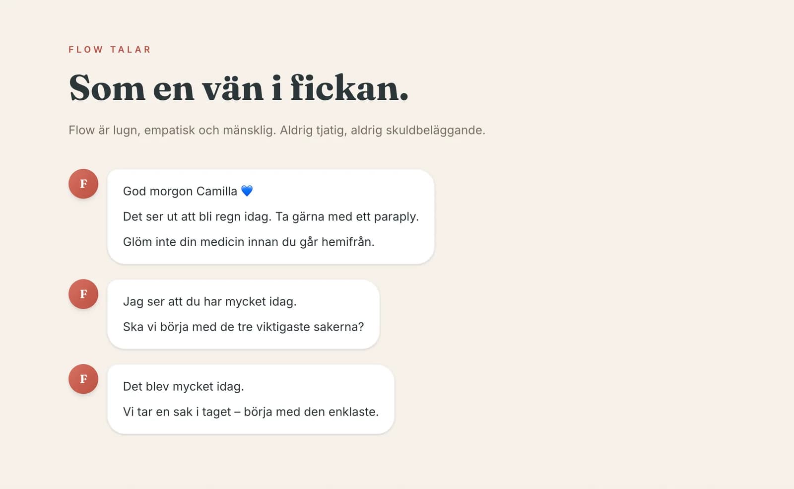 Screenshot of MyFlove — your calm life feed