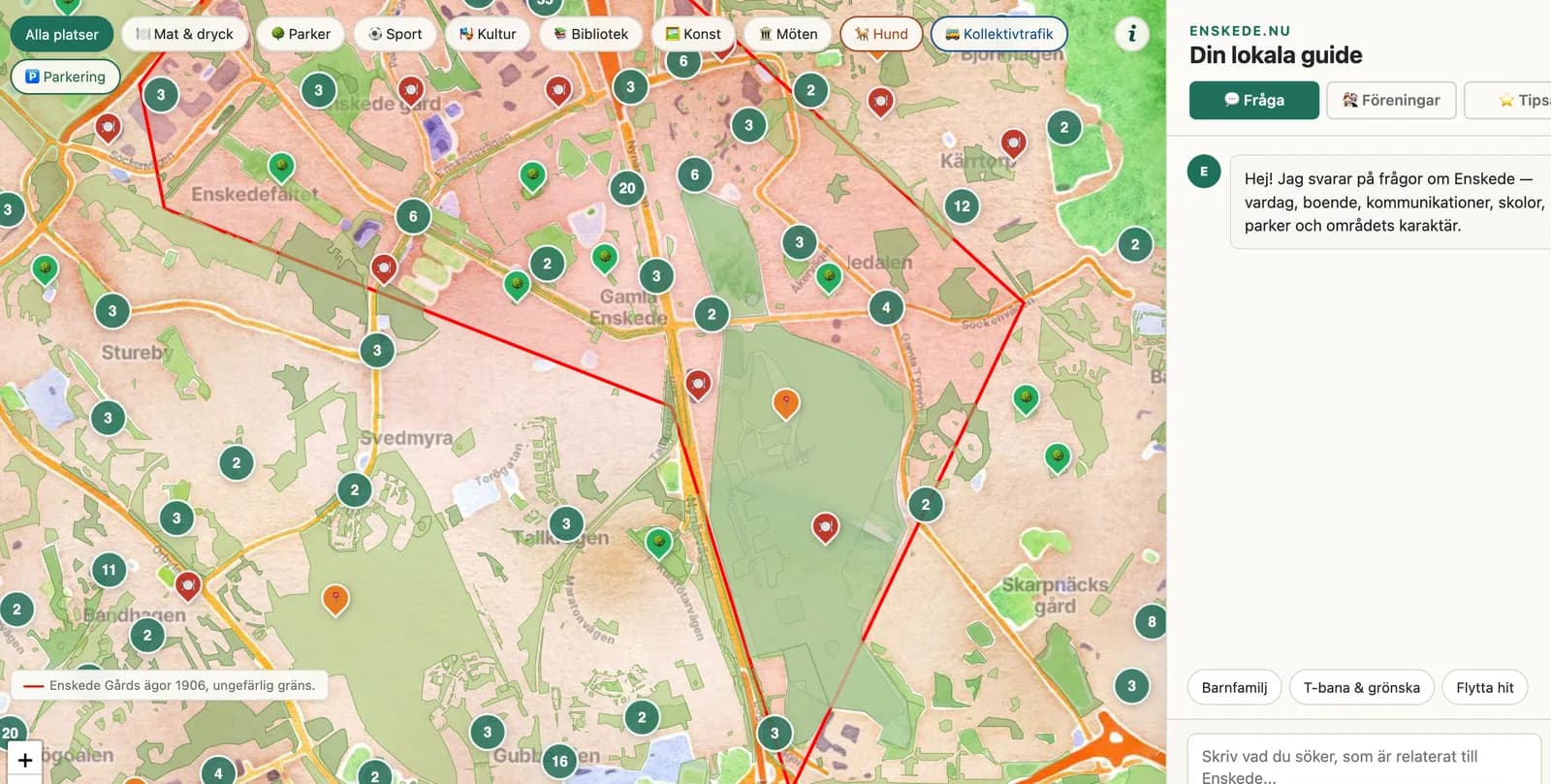 Screenshot of Enskede.nu