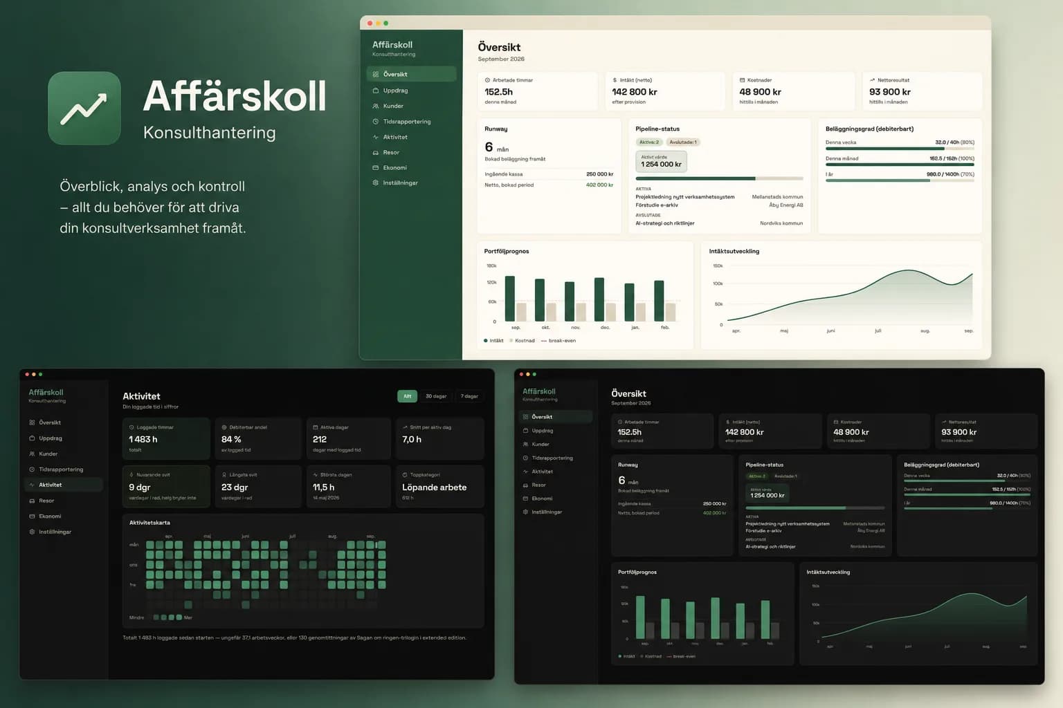 Screenshot of Affärskoll
