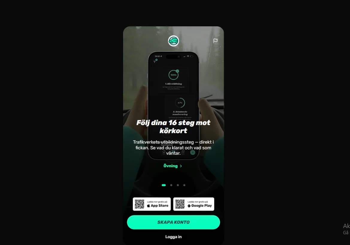 Screenshot of Vromm — smart driving practice, routes and progress