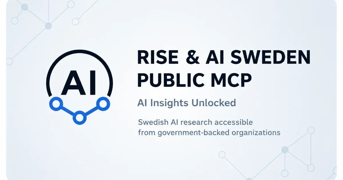 Skärmdump av RISE & AI Sweden · Public MCP