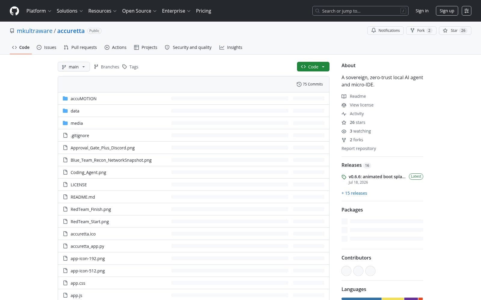Screenshot of Accuretta - LocalAI code and red team harness