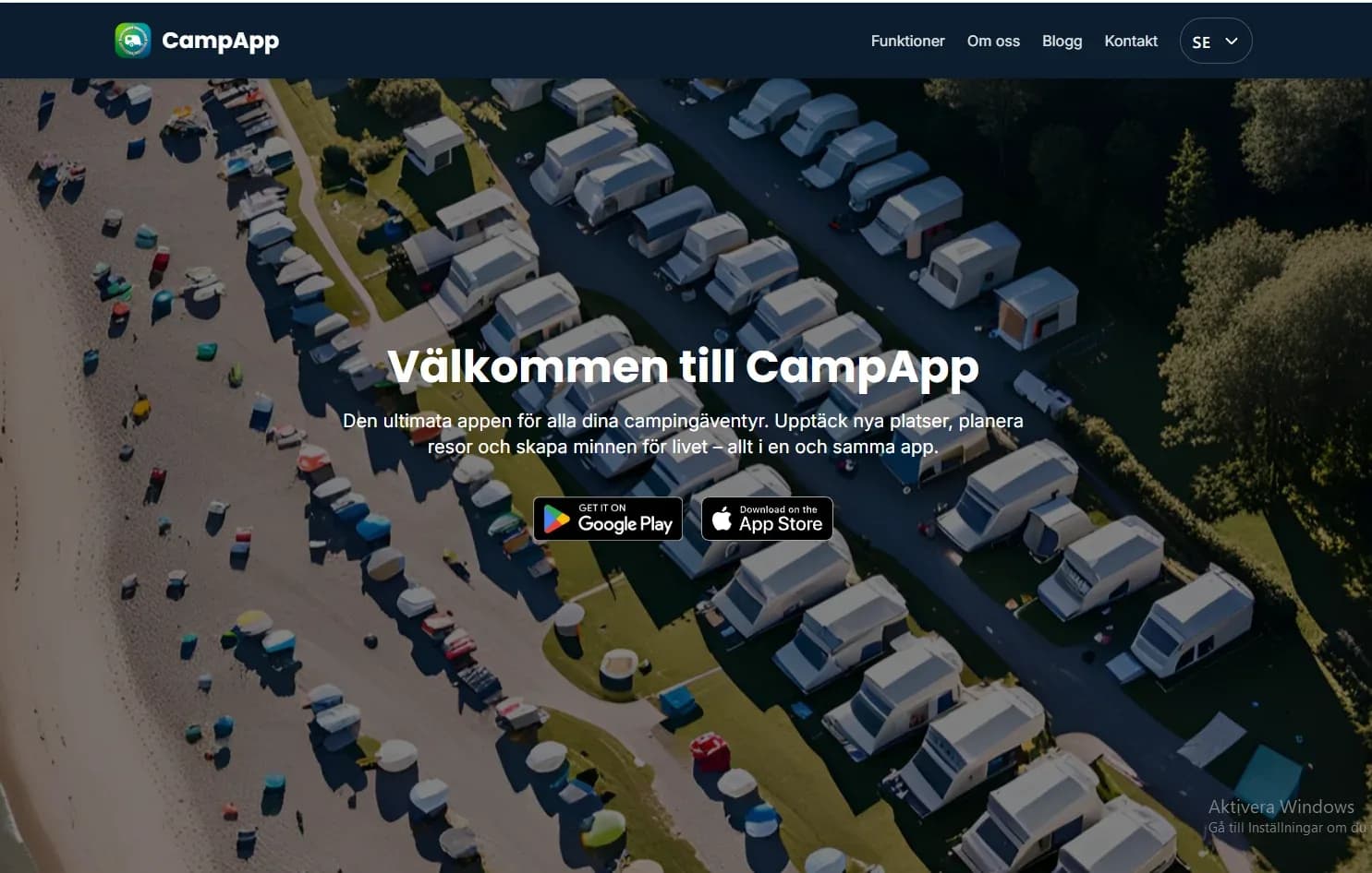 Screenshot of CampApp