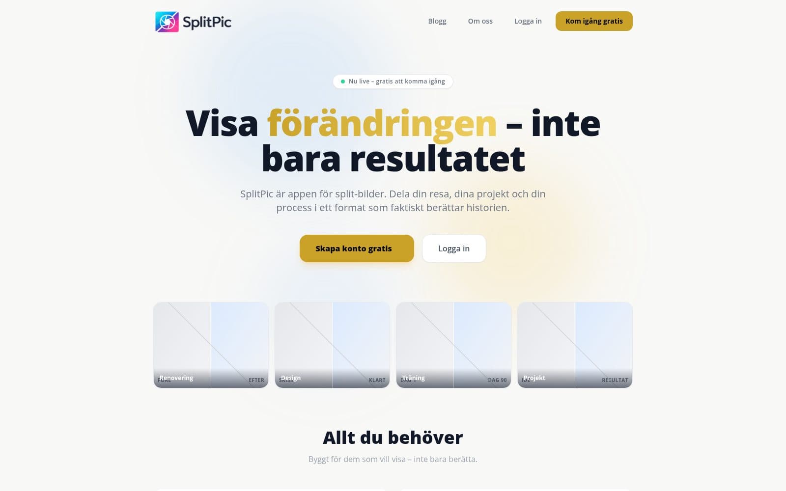 Screenshot of SplitPic – share your change