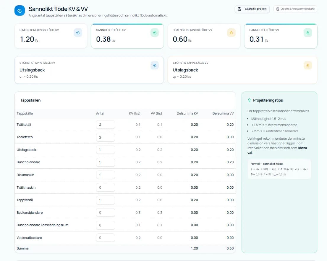 Screenshot 3 of HVAC sizing – calculate heating, ventilation and tap water