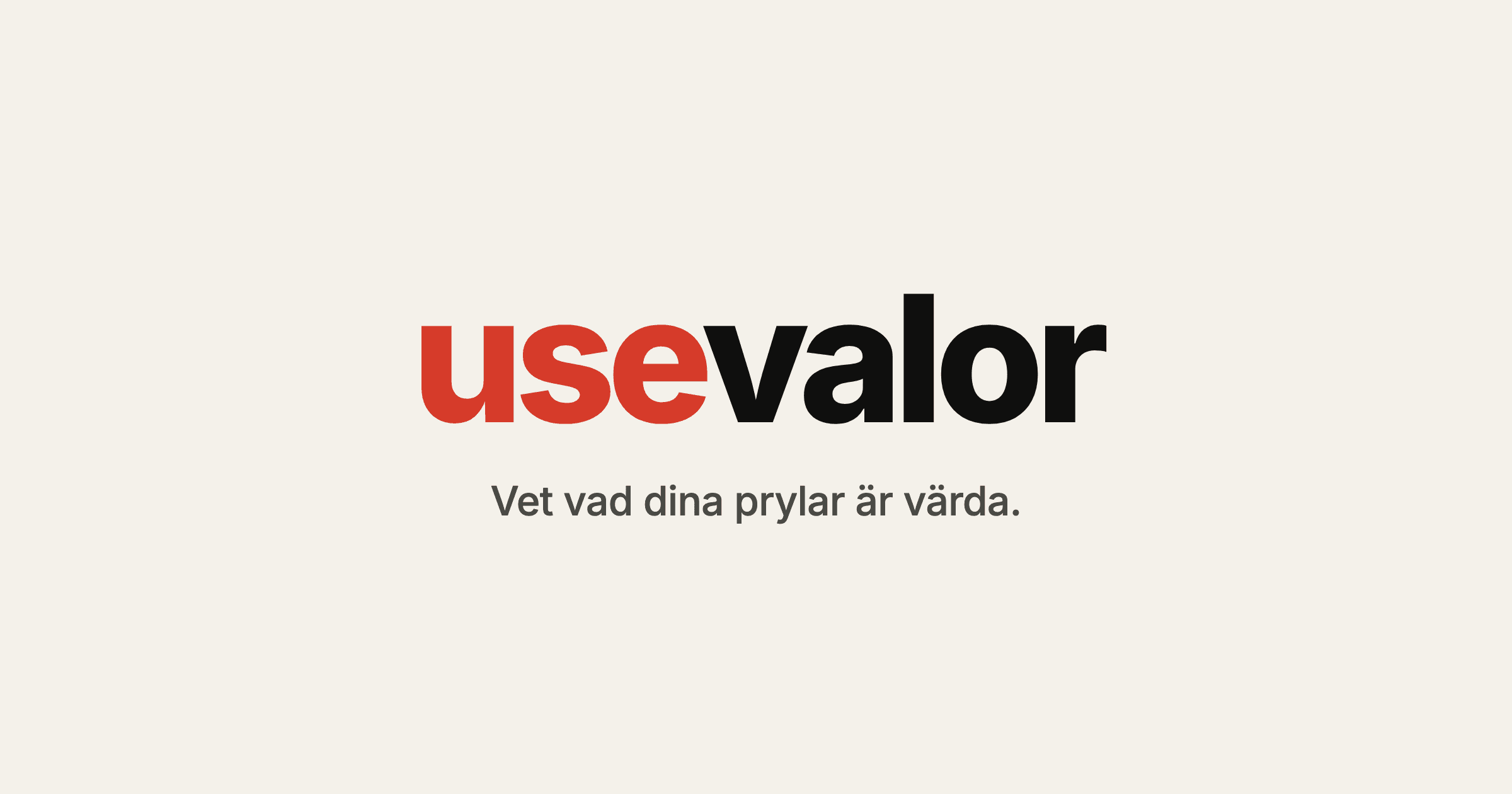 Screenshot of Usevalor | Estimated resale value