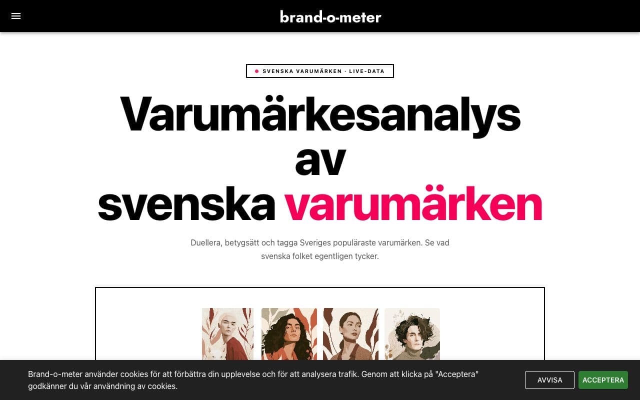 Screenshot of Brand-o-meter