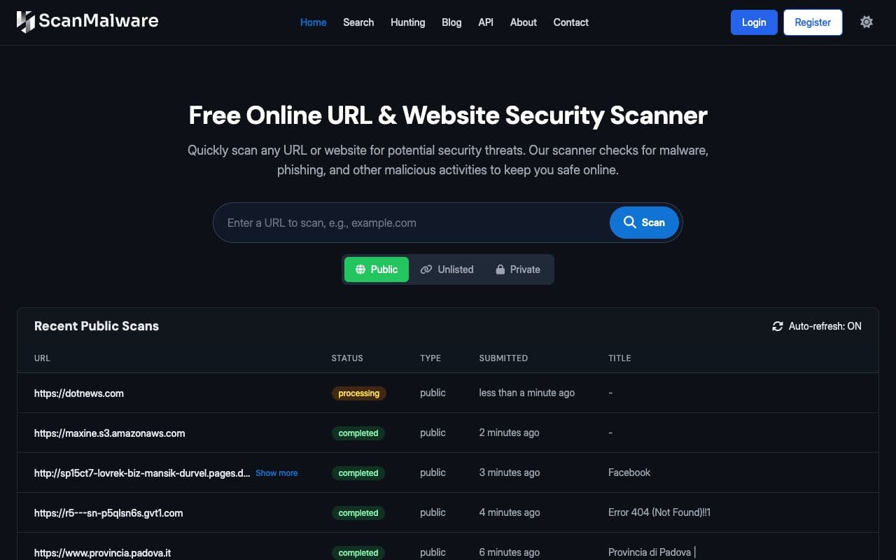 Screenshot of ScanMalware