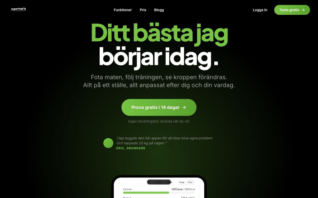 Screenshot of Superhab