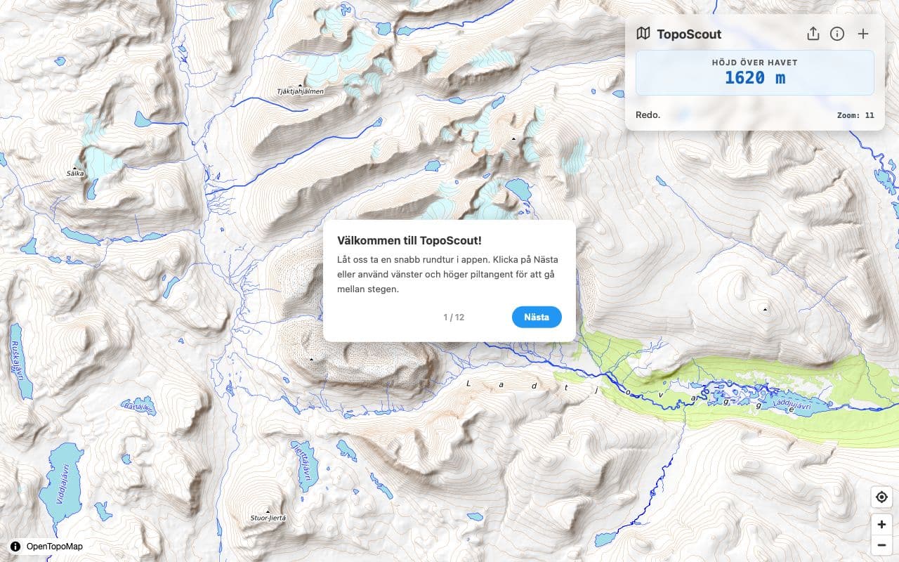 Screenshot of TopoScout