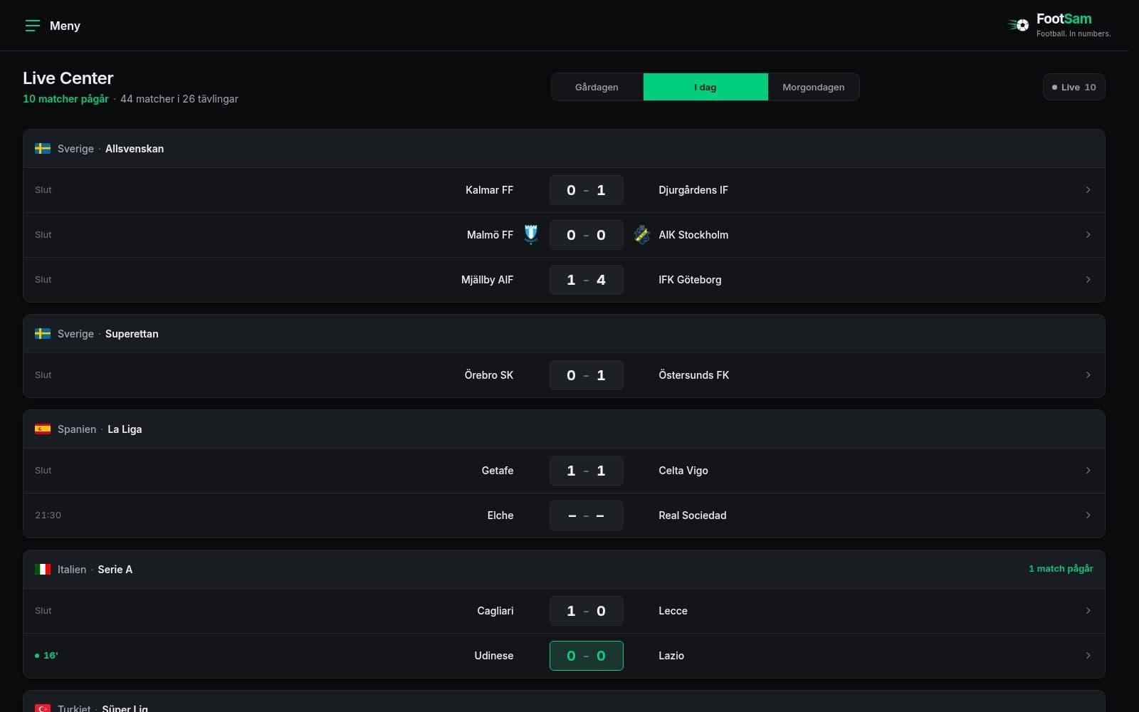 Screenshot of FootSam