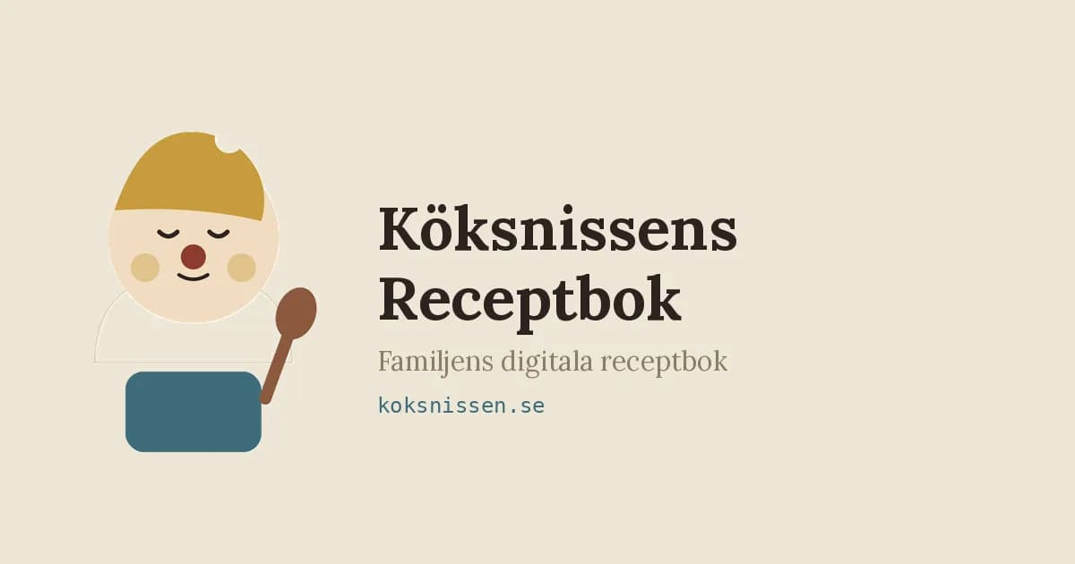 Screenshot of Receptapp för familjen – Köksnissens Receptbok