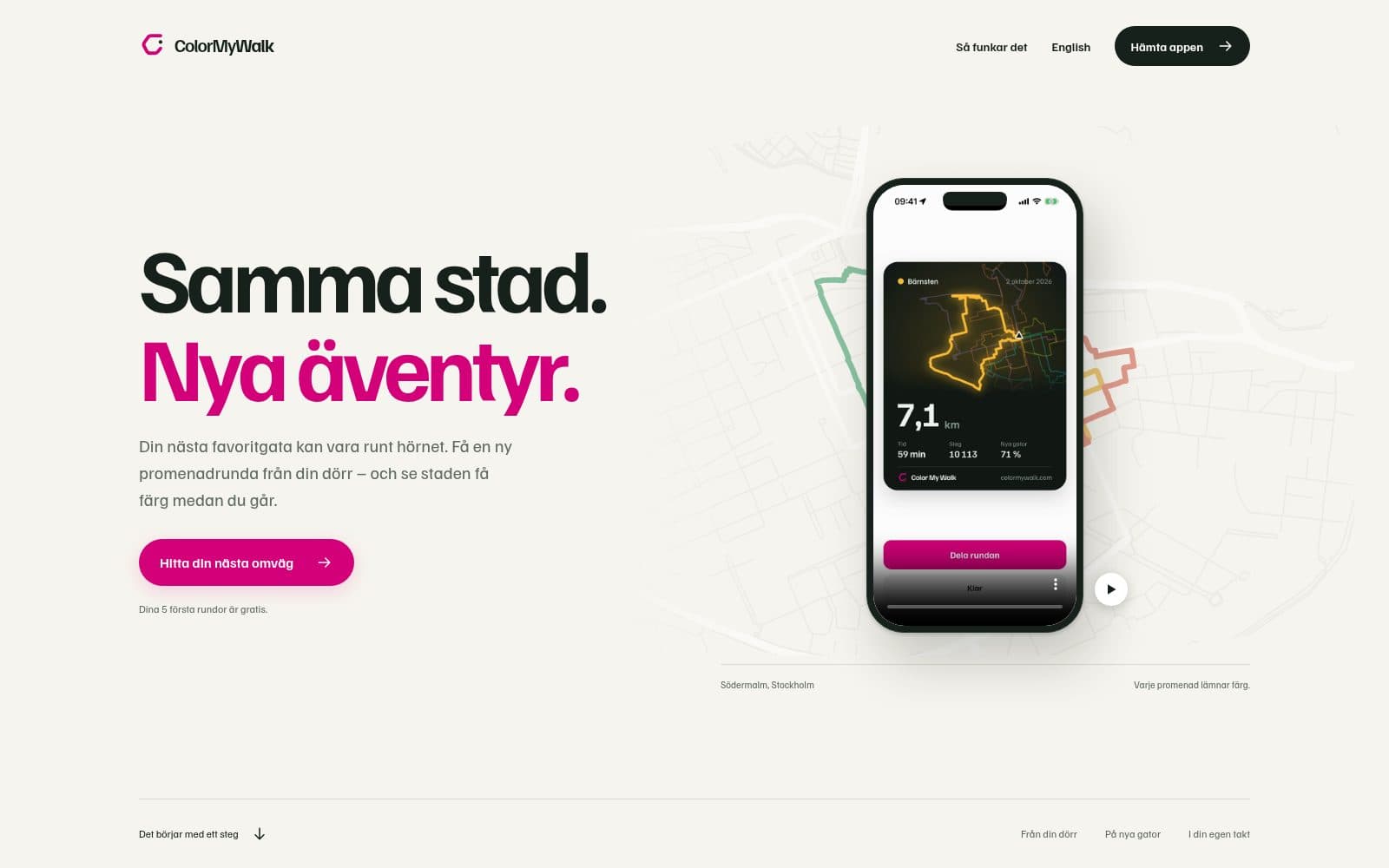 Screenshot of Color My Walk – samma stad, nya äventyr